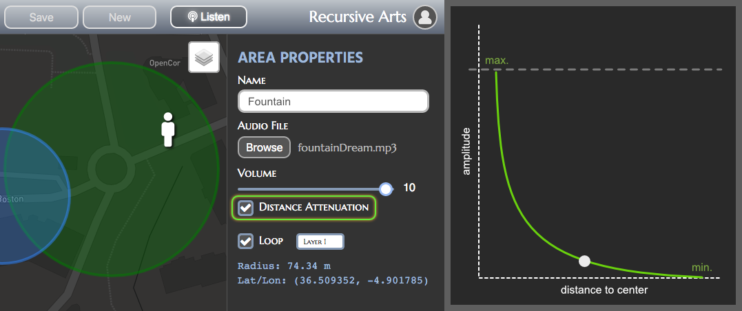 distance attenuation