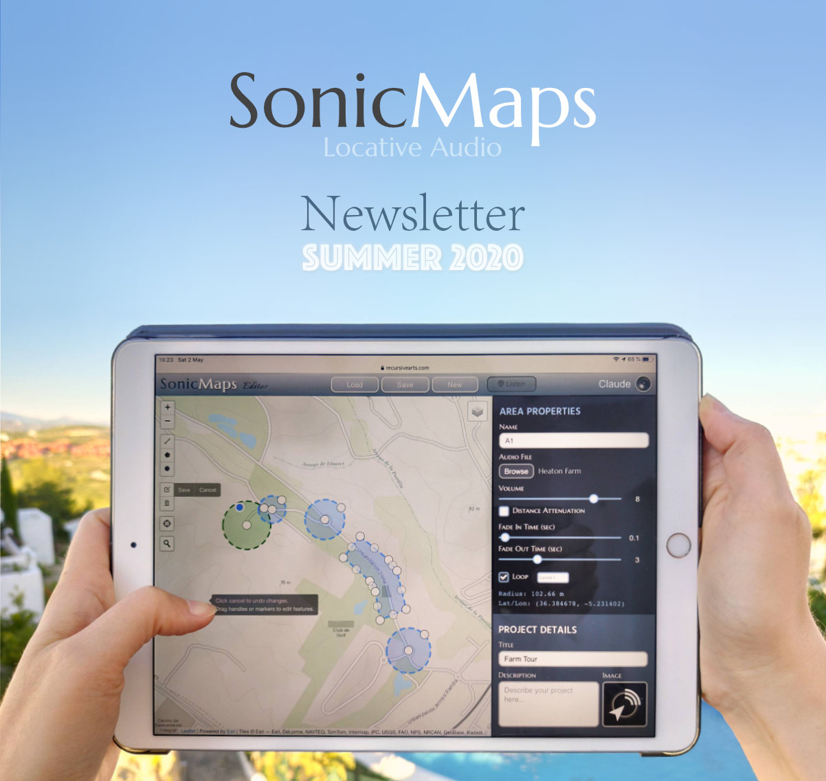 SonicMaps running on iPad